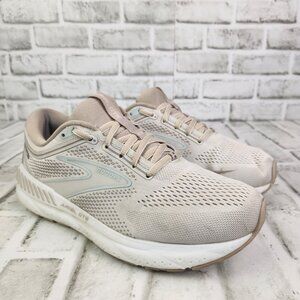 Brooks Ariel GTS 23 Women's Sz 9 D Wide White Sand Athletic Running Gym Sneakers